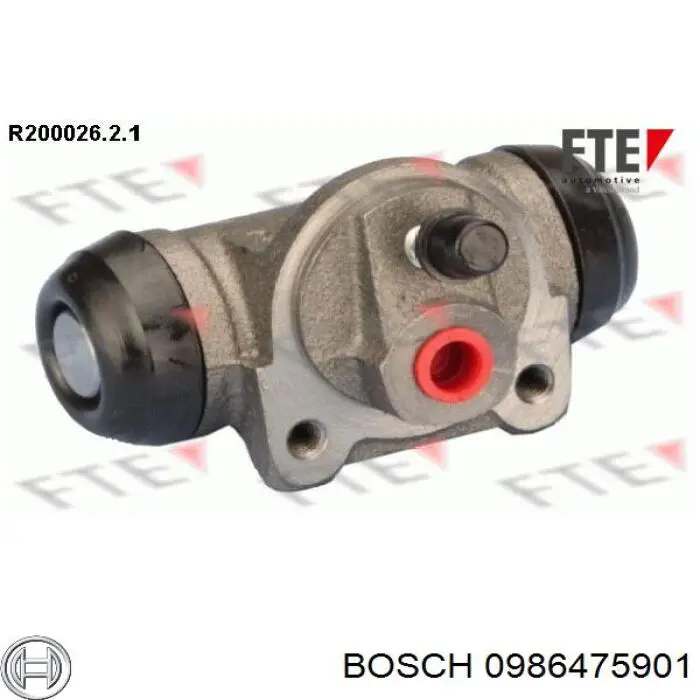 0986475901 Bosch cilindro de freno de rueda trasero