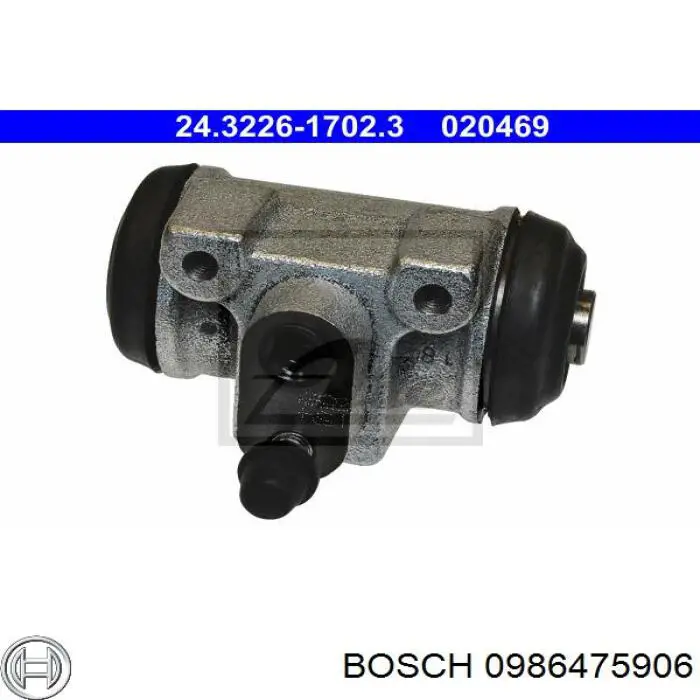 0986475906 Bosch cilindro de freno de rueda trasero