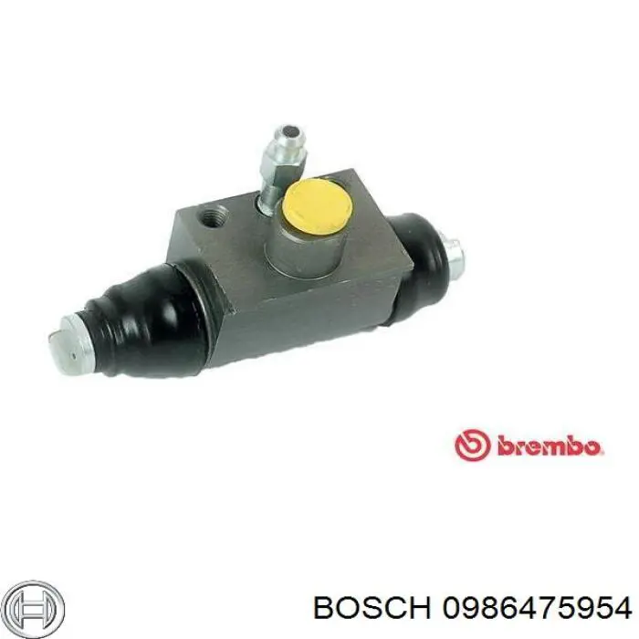 0986475954 Bosch cilindro de freno de rueda trasero