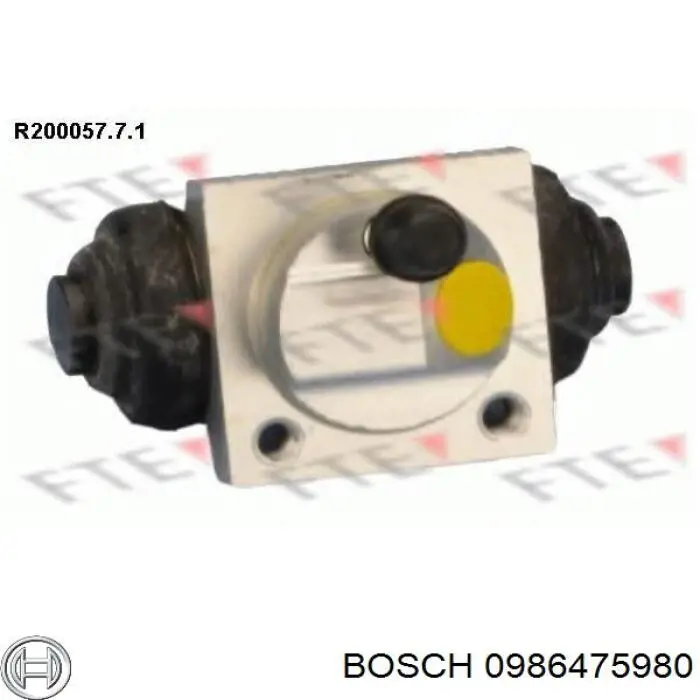 0986475980 Bosch cilindro de freno de rueda trasero