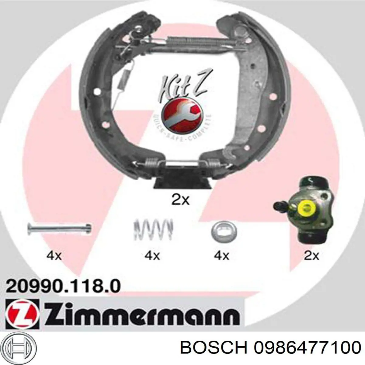 Tambor de freno trasero 0986477100 Bosch