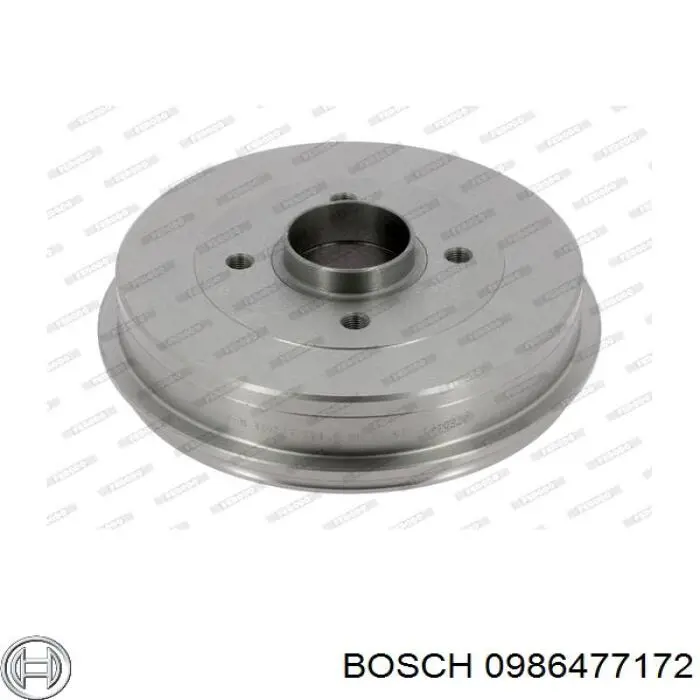 Tambor de freno trasero 0986477172 Bosch
