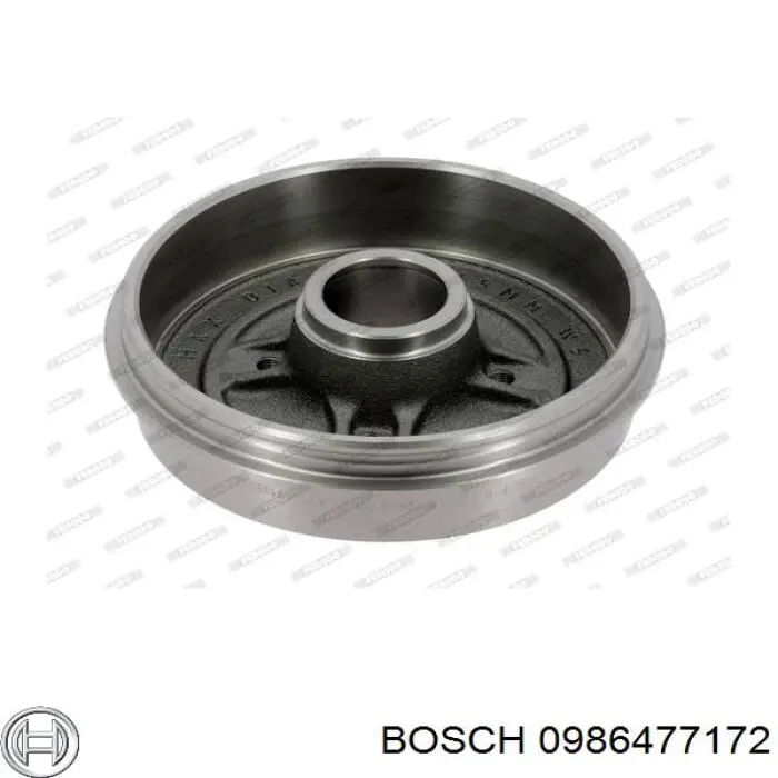 Tambor de freno trasero Bosch 0986477172