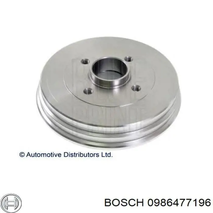 Tambor de freno trasero Bosch 0986477196