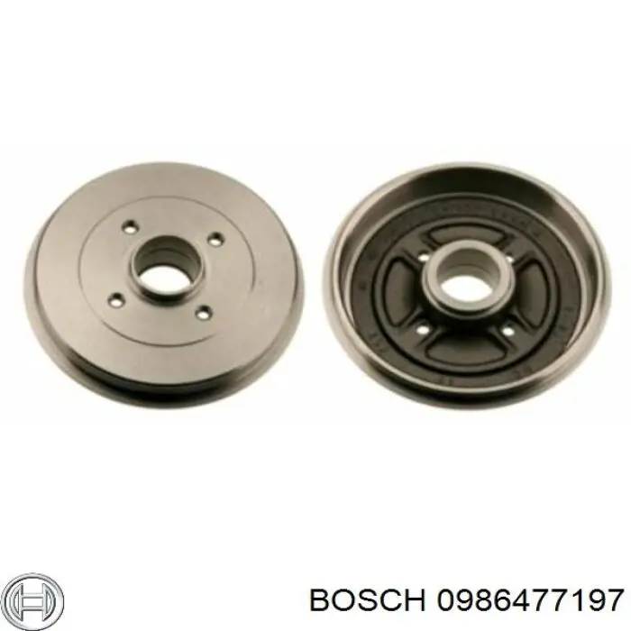 0 986 477 197 Bosch freno de tambor trasero