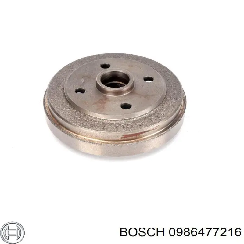 Tambor de freno trasero 0986477216 Bosch