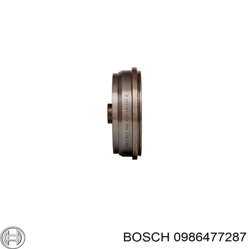 Tambor de freno trasero 0986477287 Bosch