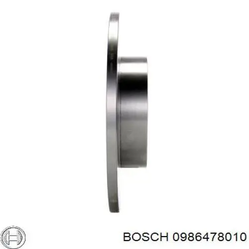 0986478010 Bosch disco de freno delantero