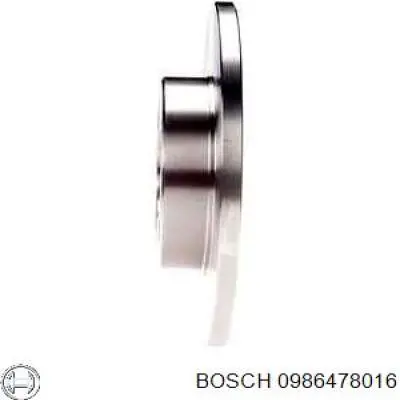 0986478016 Bosch disco de freno delantero