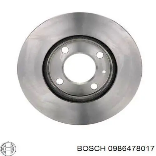 0986478017 Bosch disco de freno delantero
