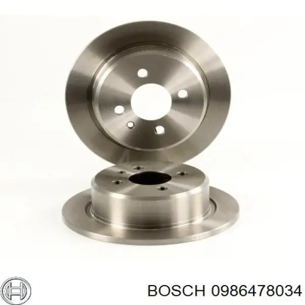 0 986 478 034 Bosch disco de freno trasero