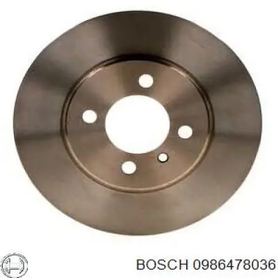 0 986 478 036 Bosch freno de disco delantero