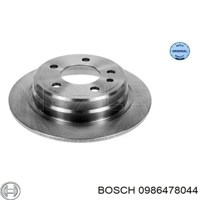 0986478044 Bosch disco de freno trasero