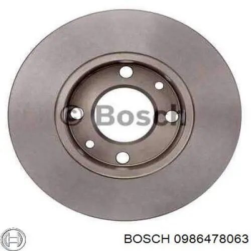 0986478063 Bosch disco de freno delantero