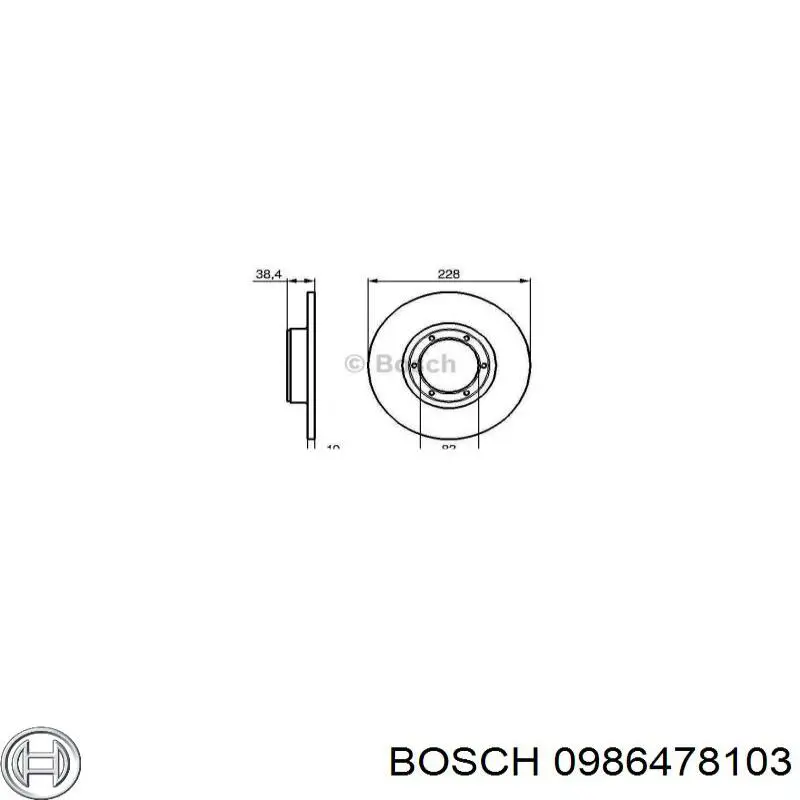 Comprar 0986478103 Bosch Freno de disco delantero