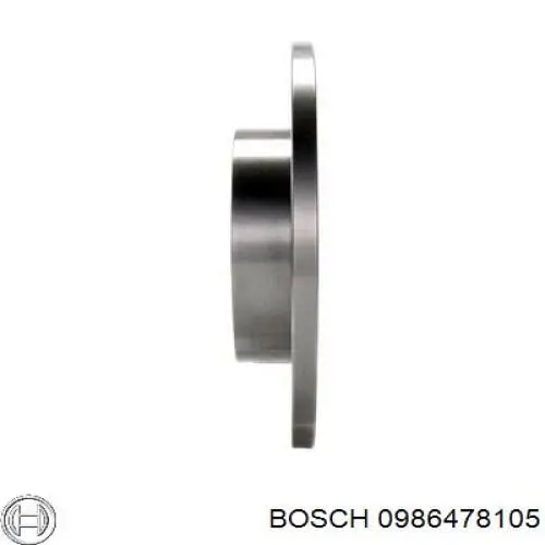 0986478105 Bosch disco de freno delantero