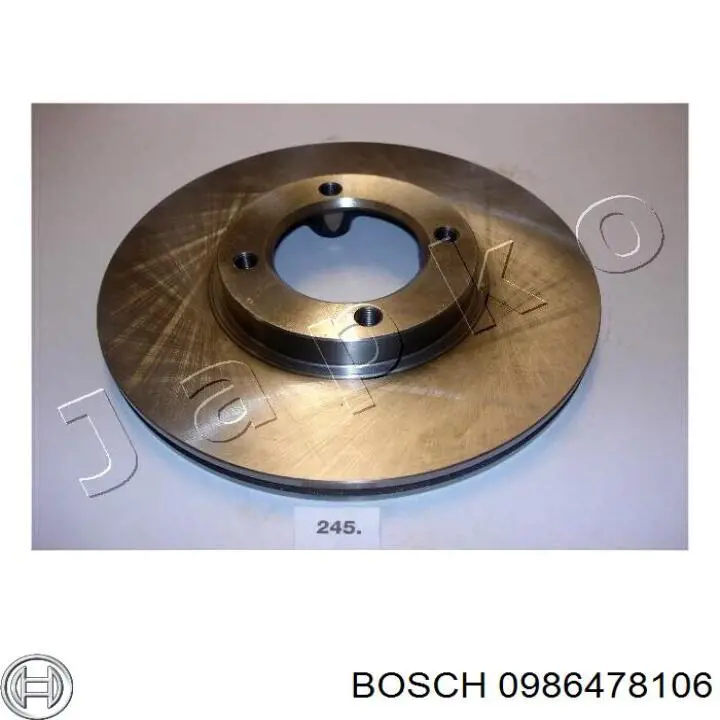 0986478106 Bosch freno de disco delantero