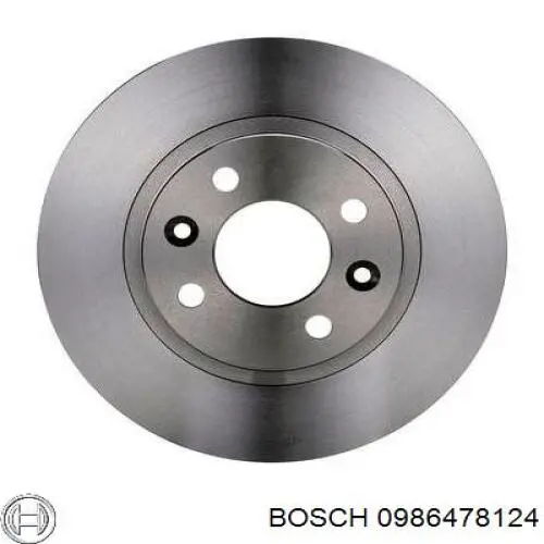 0986478124 Bosch disco de freno delantero