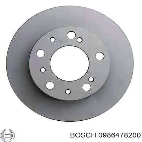0986478200 Bosch disco de freno delantero