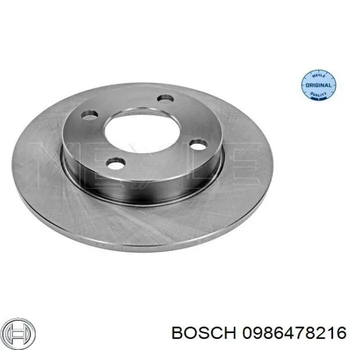 0986478216 Bosch disco de freno trasero