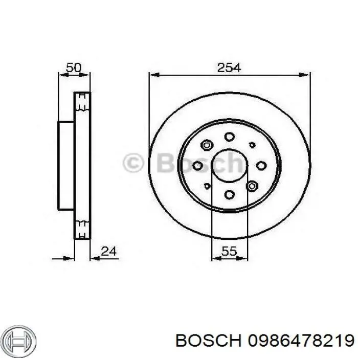 Freno de disco delantero Mazda 323 BG