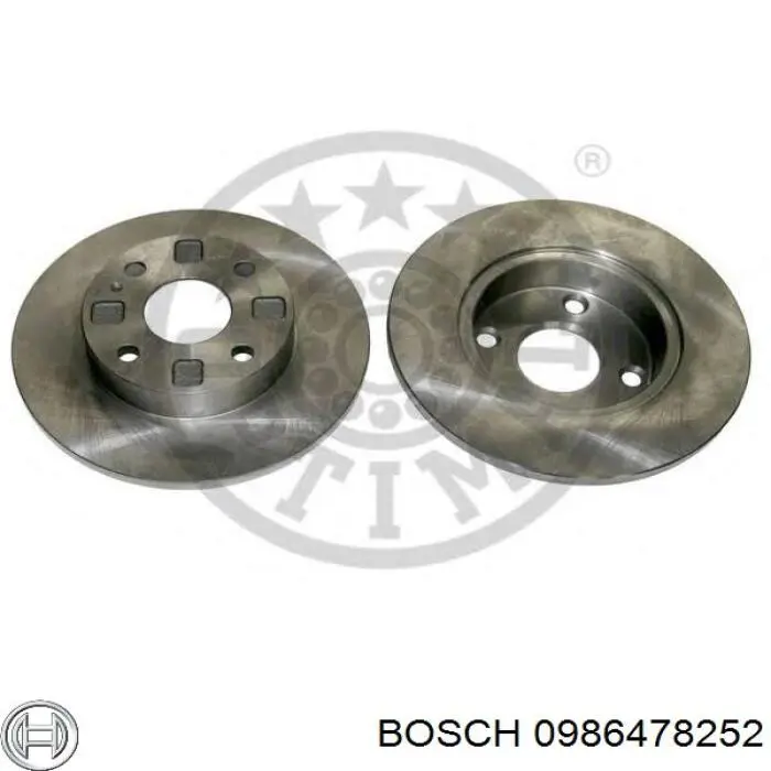 0986478252 Bosch freno de disco delantero