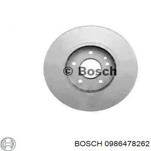 0 986 478 262 Bosch freno de disco delantero