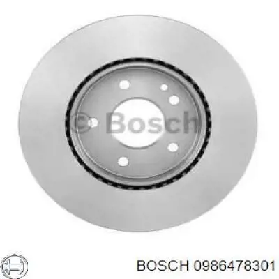 0 986 478 301 Bosch disco de freno delantero