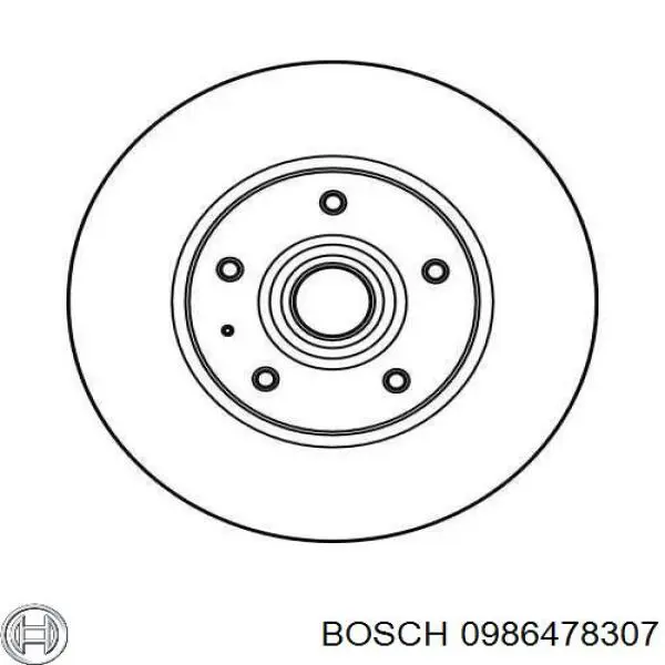 0986478307 Bosch disco de freno delantero
