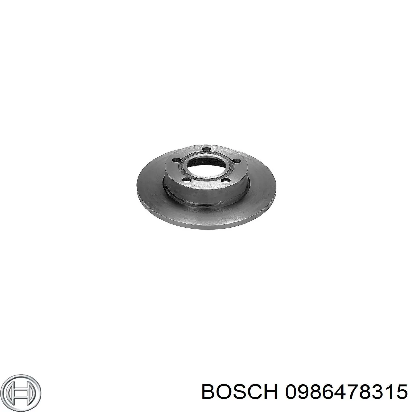 0986478315 Bosch disco de freno trasero