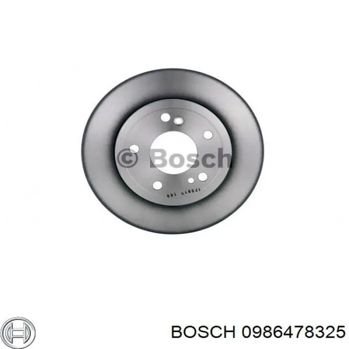 0986478325 Bosch disco de freno trasero