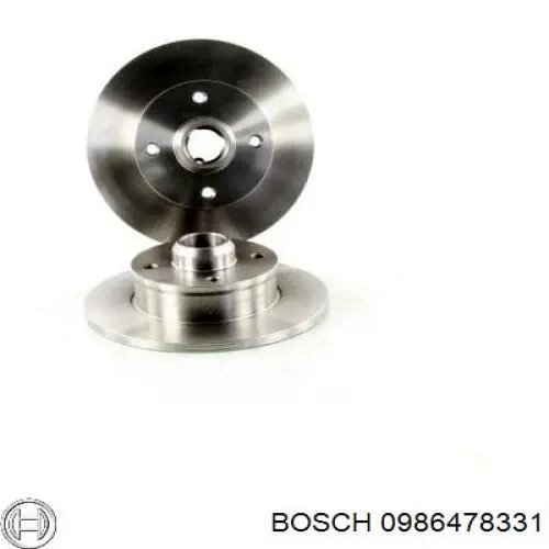 0986478331 Bosch disco de freno trasero