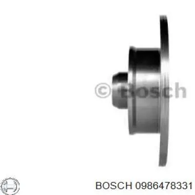 Disco de freno trasero 0986478331 Bosch