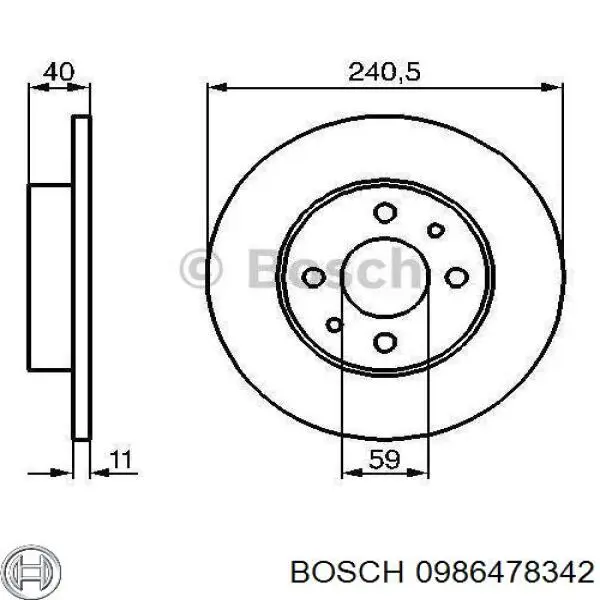 Disco de freno trasero Alfa Romeo 146 930