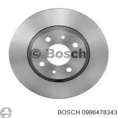0 986 478 343 Bosch disco de freno delantero