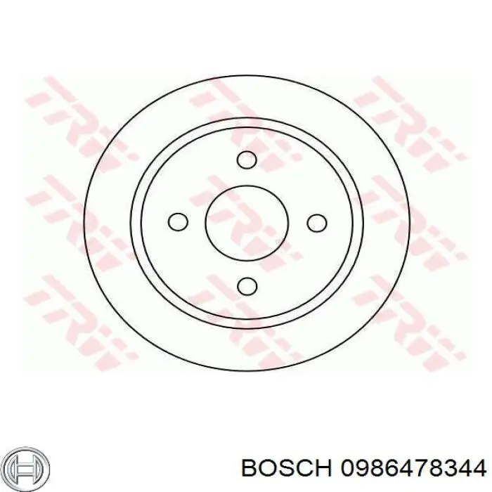 Disco de freno trasero Ford Sierra 1 GBC