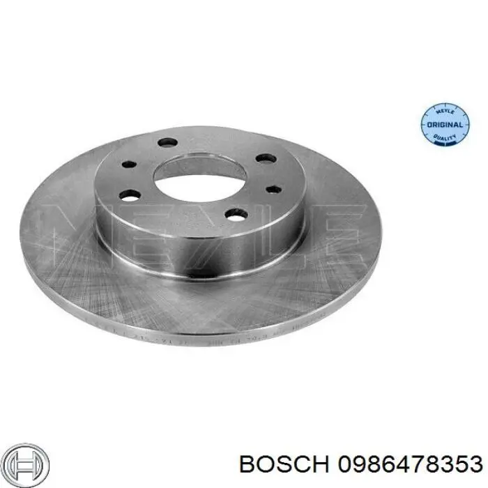 0 986 478 353 Bosch freno de disco delantero