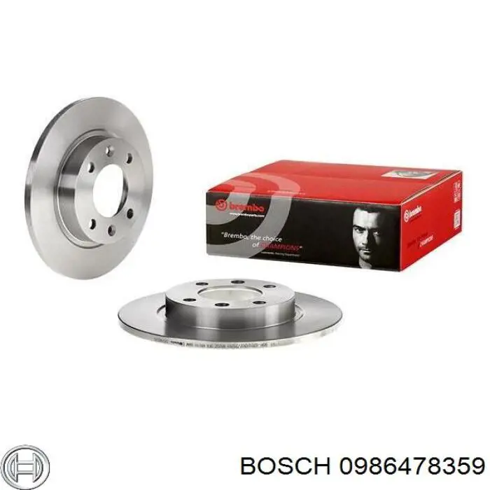 0 986 478 359 Bosch disco de freno trasero