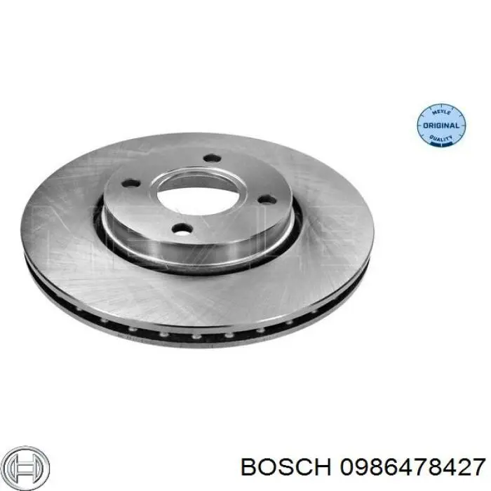 0 986 478 427 Bosch freno de disco delantero