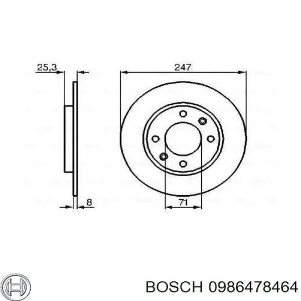 Disco de freno trasero Peugeot 206 2A/C