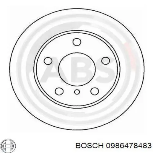 0986478483 Bosch disco de freno delantero