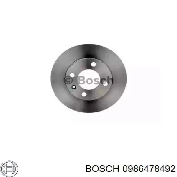 0 986 478 492 Bosch disco de freno trasero