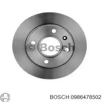 0986478502 Bosch disco de freno delantero