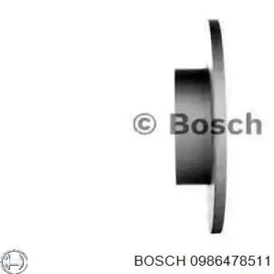 0 986 478 511 Bosch disco de freno delantero