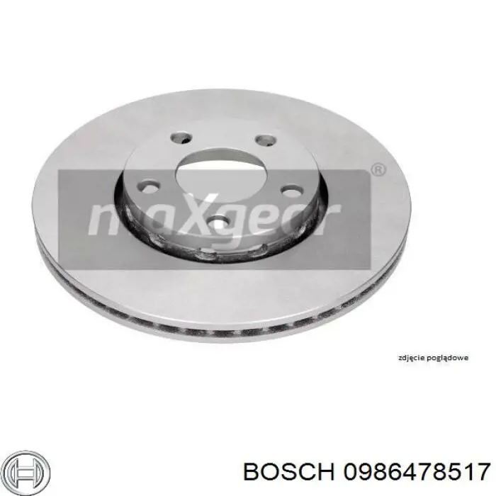 0986478517 Bosch freno de disco delantero