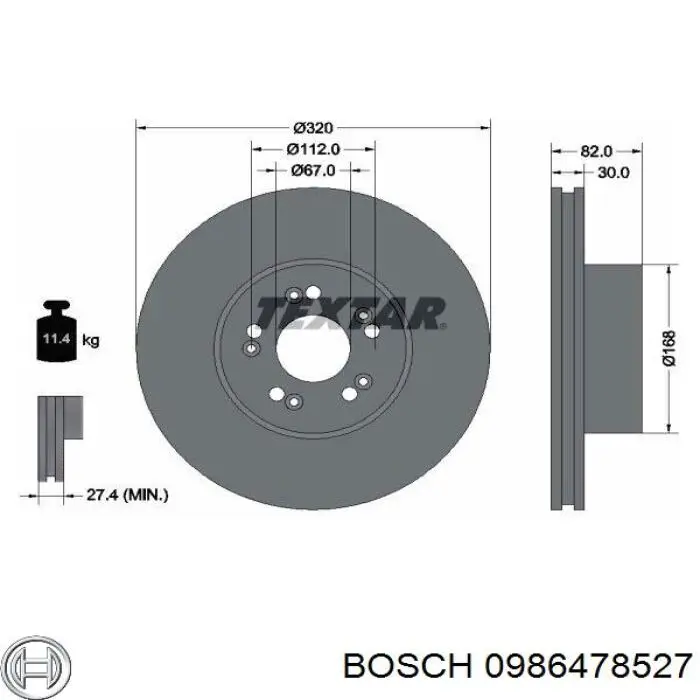 Frenos delanteros Bosch 0986478527 precio, desde 59,61 EUR