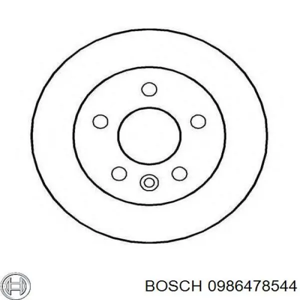 0986478544 Bosch disco de freno delantero