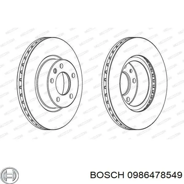 0986478549 Bosch freno de disco delantero