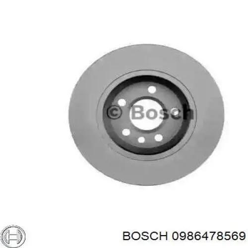 0 986 478 569 Bosch disco de freno trasero