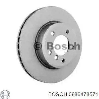 0986478571 Bosch disco de freno delantero